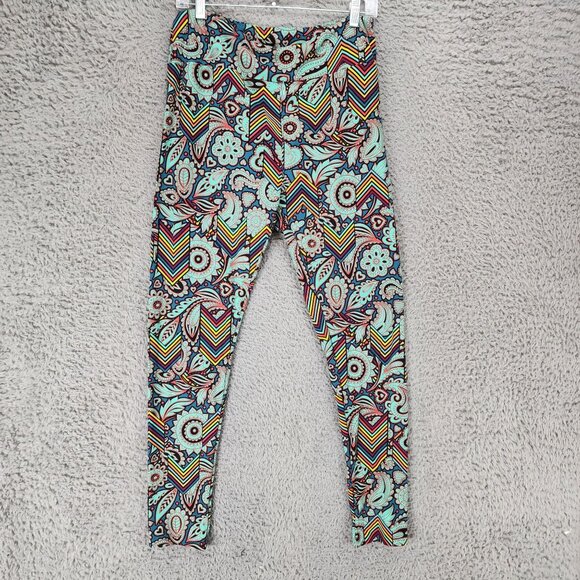 Lularoe Pants Womens Tall & Curvy Set of Two Green Pull On Leggings - Picture 7 of 13